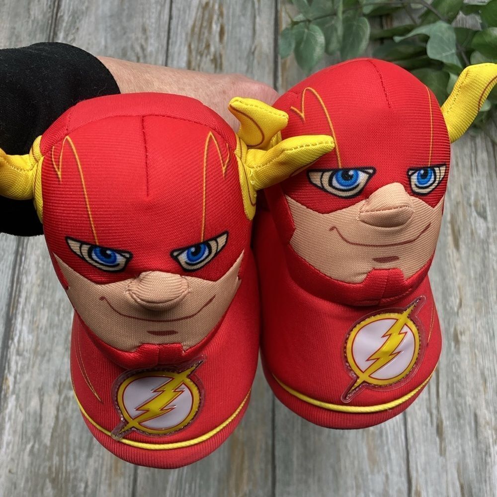 Baby Toddler Boys Flash Character Light-Up Superhero Slippers Shoes Size 7/8